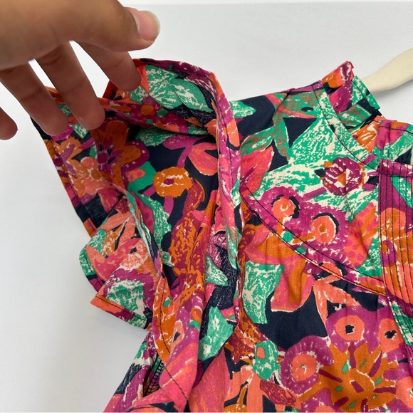 Jennifer Grace Floral Ruffle Sleeve Top - Picture 5 of 7